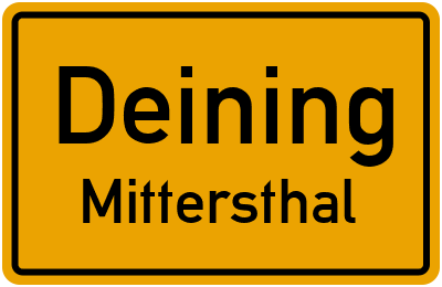 Straßenverzeichnis Deining Mittersthal