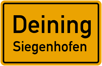 Straßenverzeichnis Deining Siegenhofen