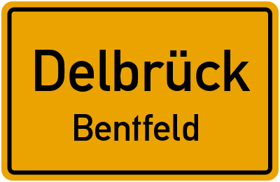 Ortsschild Delbrück Bentfeld