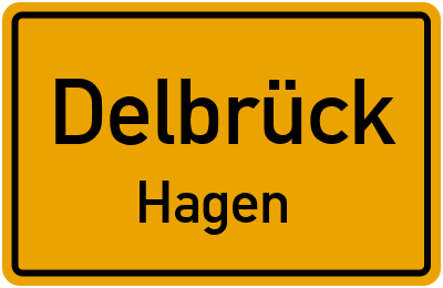 Ortsschild Delbrück Hagen