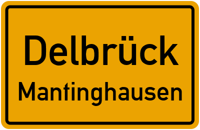 Straßenverzeichnis Delbrück Mantinghausen