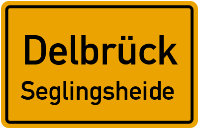 Straßenverzeichnis Delbrück Seglingsheide