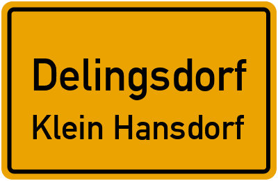 Straßenverzeichnis Delingsdorf Klein Hansdorf