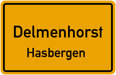 Ortsschild Delmenhorst Hasbergen
