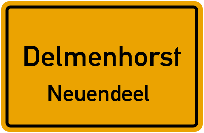 Ortsschild Delmenhorst Neuendeel