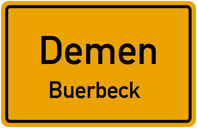 Straßenverzeichnis Demen Buerbeck