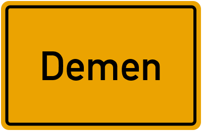 Ortsschild von Demen in Mecklenburg-Vorpommern