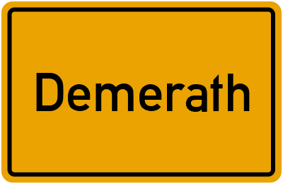 Ortsschild von Gemeinde Demerath in Rheinland-Pfalz