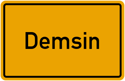 Ortsschild von Gemeinde Demsin in Sachsen-Anhalt
