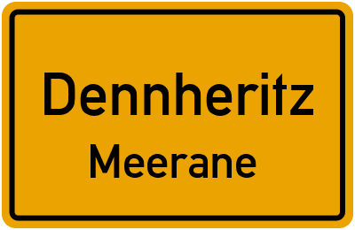 Straßenverzeichnis Dennheritz Meerane