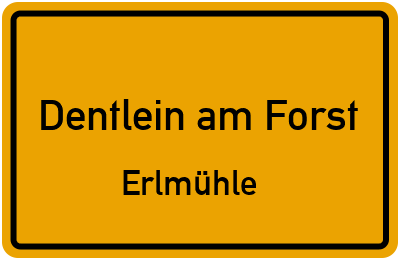Straßenverzeichnis Dentlein am Forst Erlmühle