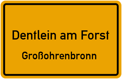 Straßenverzeichnis Dentlein am Forst Großohrenbronn