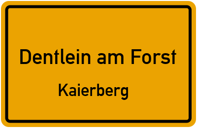 Straßenverzeichnis Dentlein am Forst Kaierberg