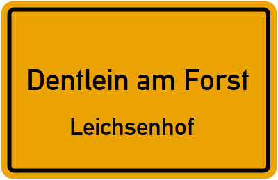 Straßenverzeichnis Dentlein am Forst Leichsenhof