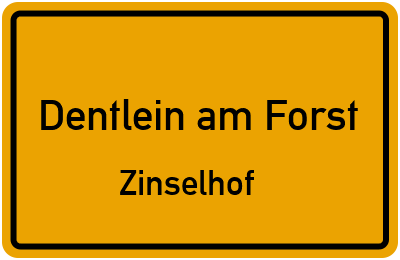 Straßenverzeichnis Dentlein am Forst Zinselhof