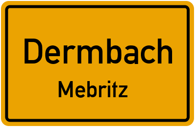 Straßenverzeichnis Dermbach Mebritz