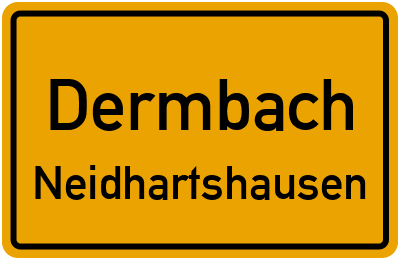 Straßenverzeichnis Dermbach Neidhartshausen