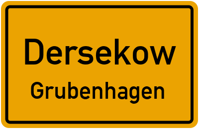 Ortsschild Dersekow Grubenhagen