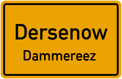 Straßenverzeichnis Dersenow Dammereez