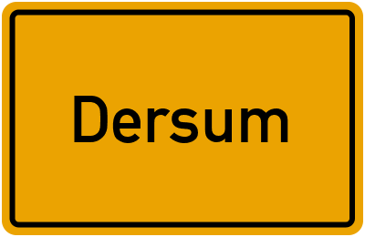 Ortsschild von Gemeinde Dersum in Niedersachsen