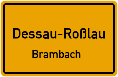 Straßenverzeichnis Dessau-Roßlau Brambach