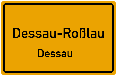Straßenverzeichnis Dessau-Roßlau Dessau