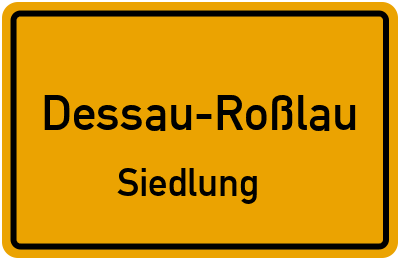 Straßenverzeichnis Dessau-Roßlau Siedlung