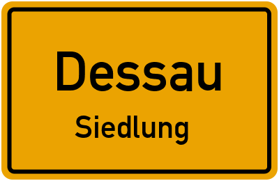Straßenverzeichnis Dessau Siedlung