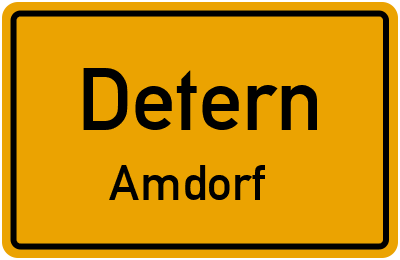 Ortsschild Detern Amdorf