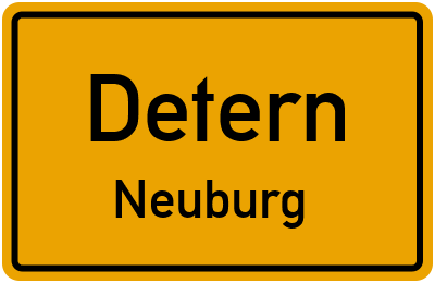 Ortsschild Detern Neuburg