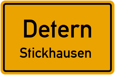 Ortsschild Detern Stickhausen