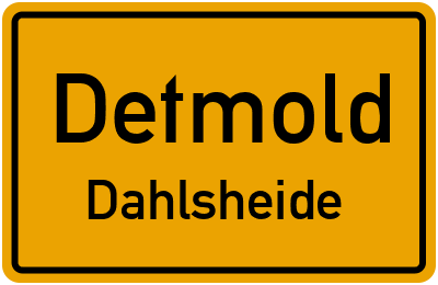 Straßenverzeichnis Detmold Dahlsheide