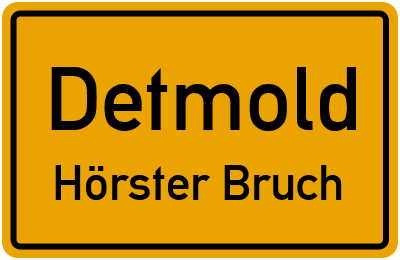 Straßenverzeichnis Detmold Hörster Bruch
