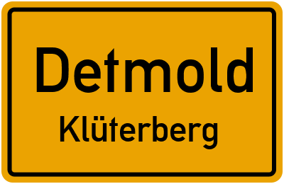 Straßenverzeichnis Detmold Klüterberg