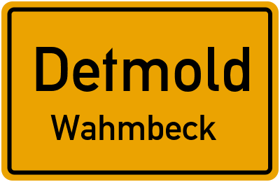Straßenverzeichnis Detmold Wahmbeck