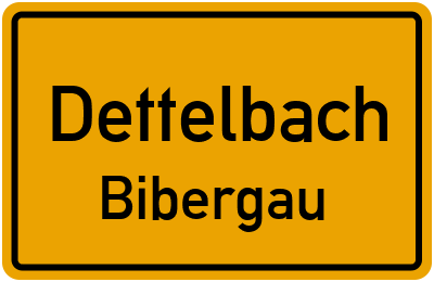 Ortsschild Dettelbach Bibergau