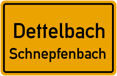 Ortsschild Dettelbach Schnepfenbach