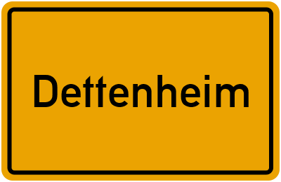 Ortsschild von Dettenheim in Baden-Württemberg
