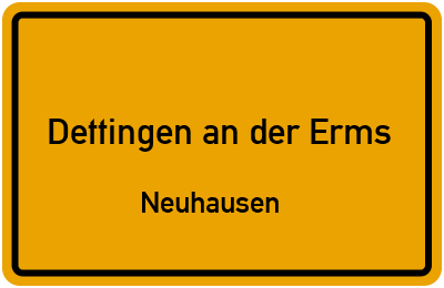 Straßenverzeichnis Dettingen an der Erms Neuhausen