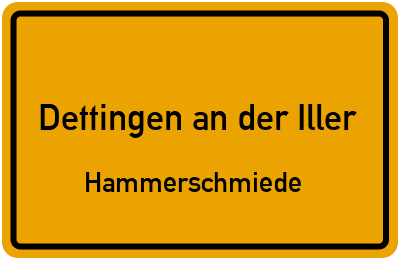 Straßenverzeichnis Dettingen an der Iller Hammerschmiede