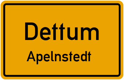 Straßenverzeichnis Dettum Apelnstedt