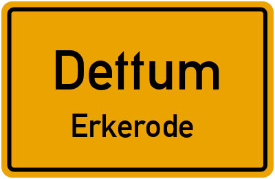 Straßenverzeichnis Dettum Erkerode