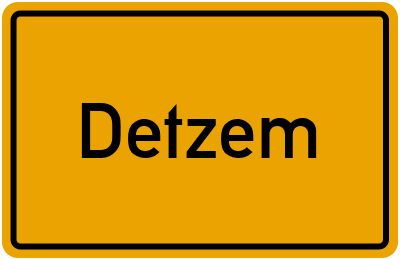 Ortsschild von Gemeinde Detzem in Rheinland-Pfalz