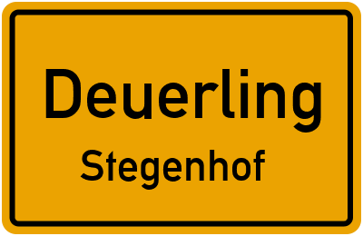 Ortsschild Deuerling Stegenhof