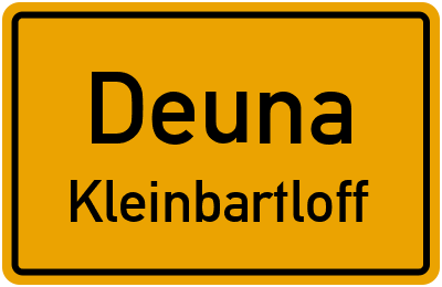 Straßenverzeichnis Deuna Kleinbartloff