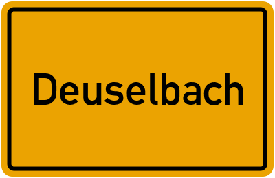 Ortsschild von Gemeinde Deuselbach in Rheinland-Pfalz