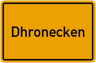 Ortsschild von Gemeinde Dhronecken in Rheinland-Pfalz
