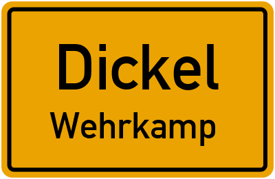 Straßenverzeichnis Dickel Wehrkamp