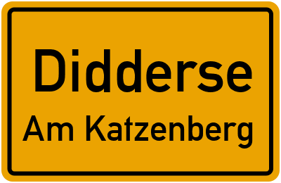 Straßenverzeichnis Didderse Am Katzenberg