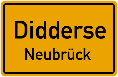 Straßenverzeichnis Didderse Neubrück